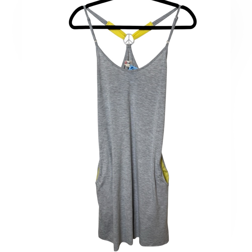 Olsenboye Gray and Yellow Dress